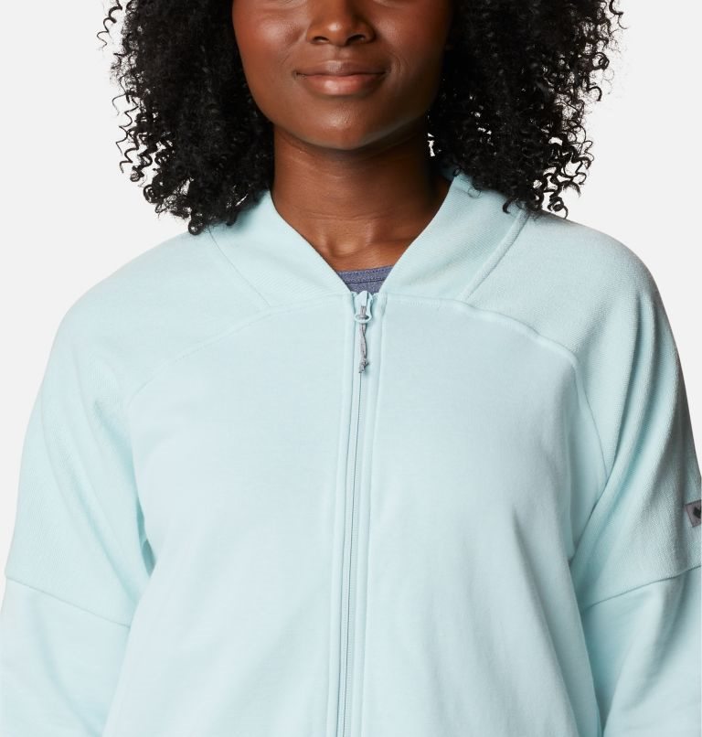 Columbia Lodge French Terry Full Zip Jakke Dame Turkis | 46157K