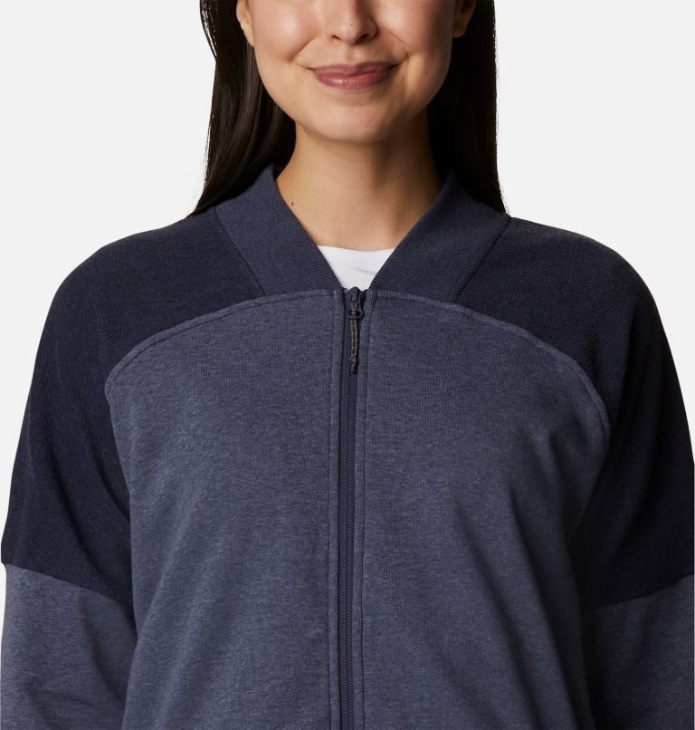 Columbia Lodge French Terry Full Zip Jakke Dame Marineblå | 62451C