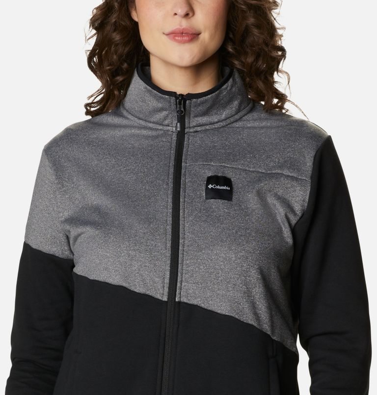 Columbia Lodge Hybrid Full-Zip Jakke Dame Svarte Mørke Grå | 53246H