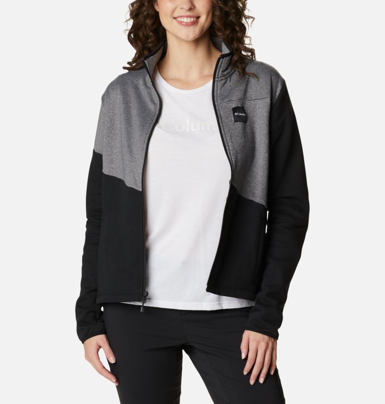 Columbia Lodge Hybrid Full-Zip Jakke Dame Svarte Mørke Grå | 53246H