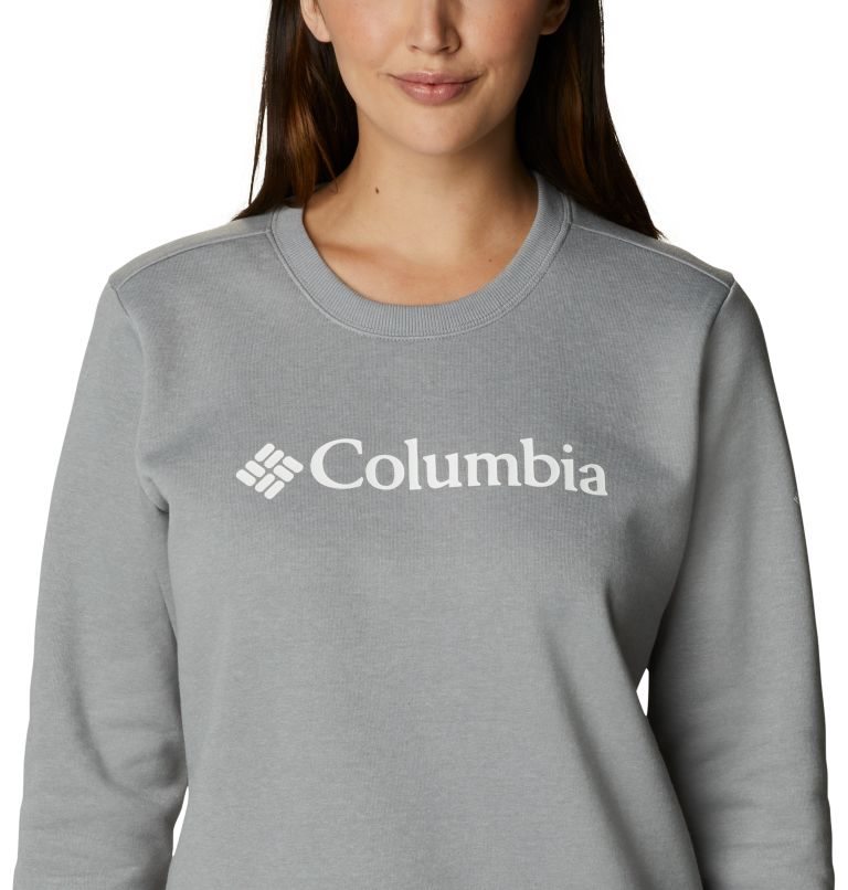 Columbia Logo Crew Gensere Dame Grå | 13802E