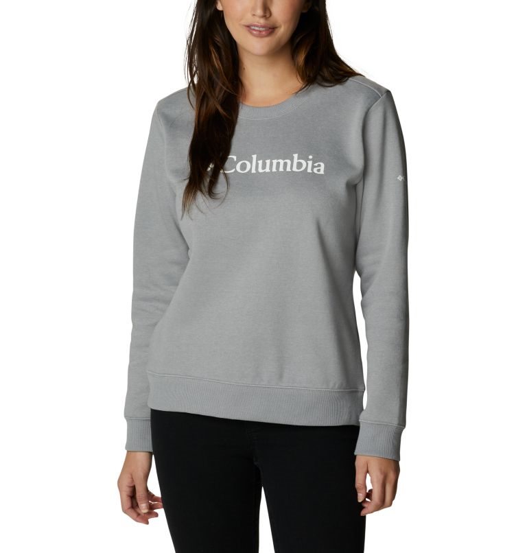 Columbia Logo Crew Gensere Dame Grå | 13802E