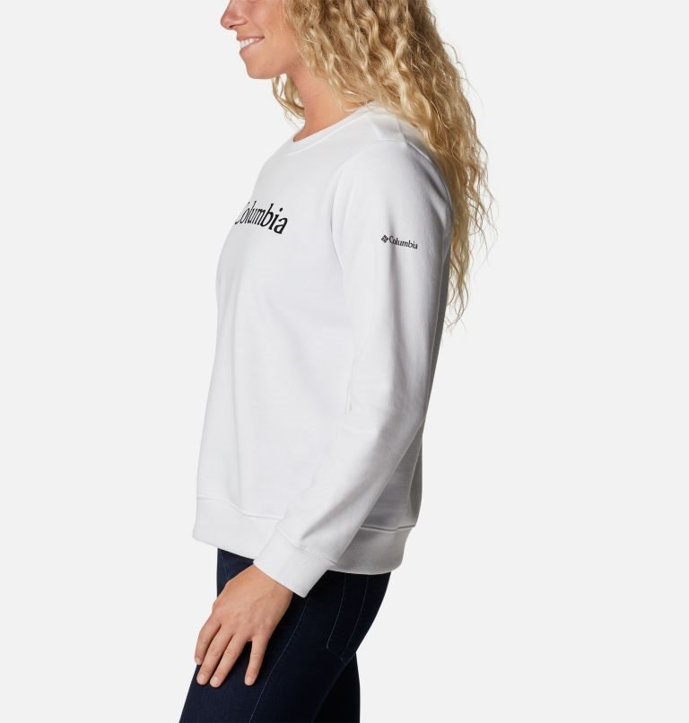 Columbia Logo Crew Gensere Dame Hvite | 82165J