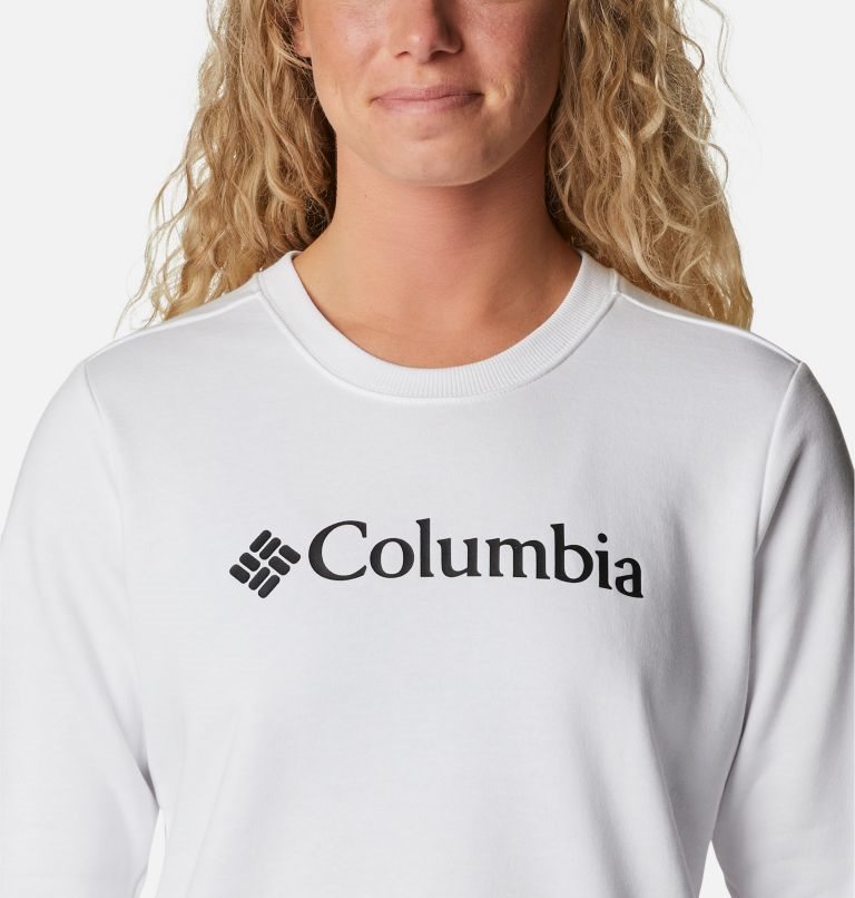 Columbia Logo Crew Gensere Dame Hvite | 82165J