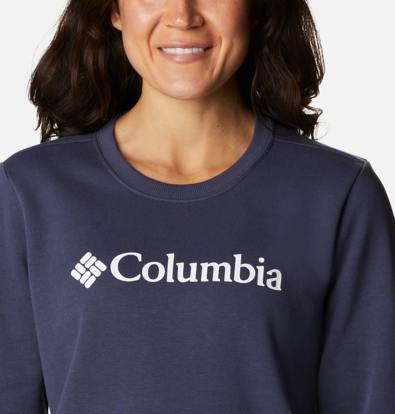 Columbia Logo Crew Gensere Dame Marineblå | 64752S