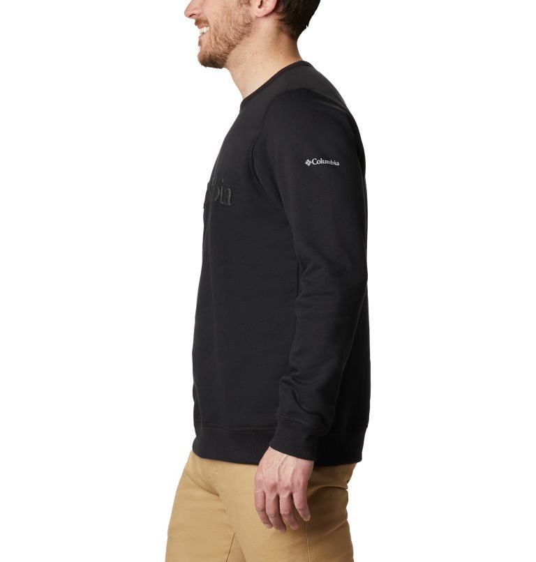 Columbia Logo Fleece Crew Gensere Herre Svarte | 90134N