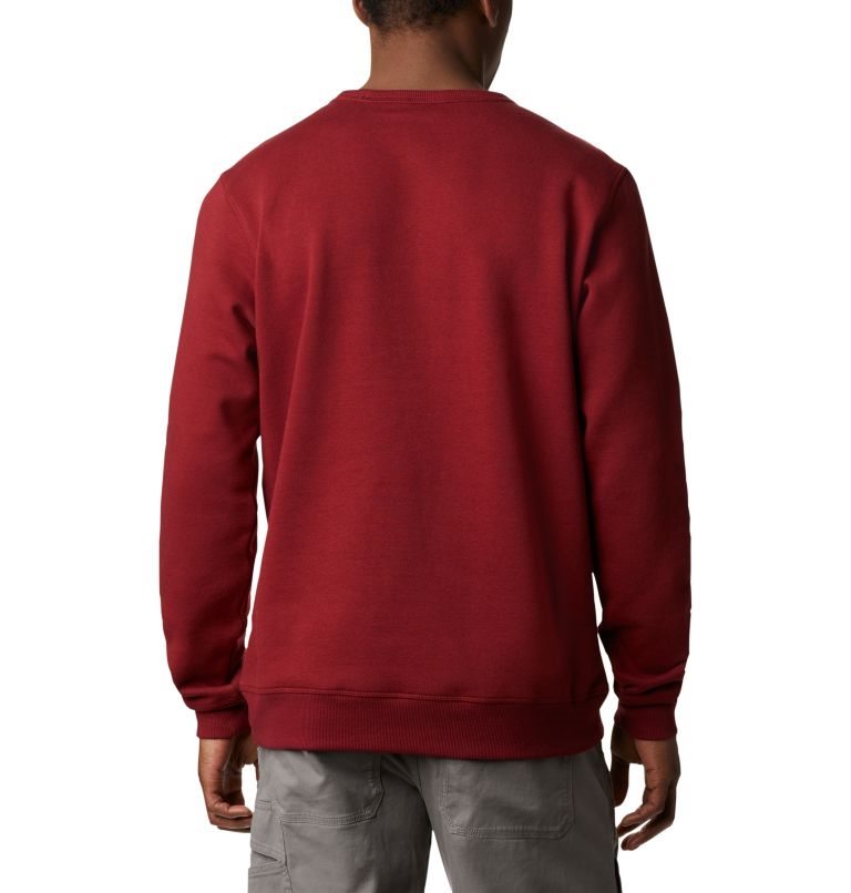 Columbia Logo Fleece Crew Gensere Herre Rød | 90813N