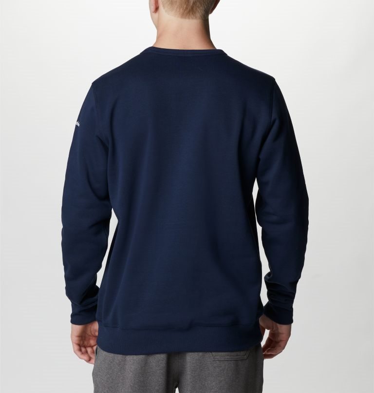 Columbia Logo Fleece Crew Gensere Herre Marineblå | 98132I