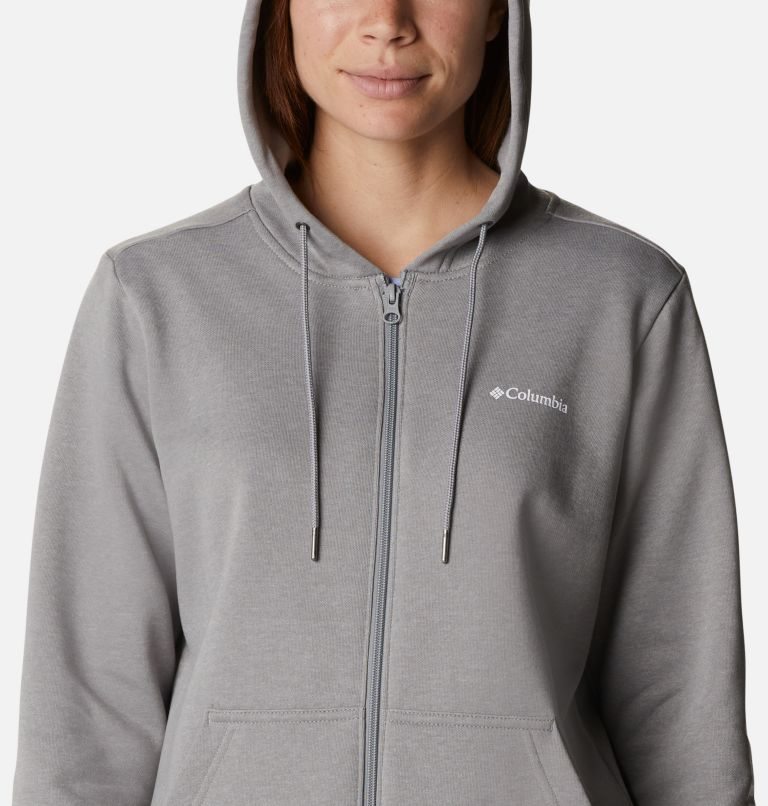 Columbia Logo Full Zip Hettegensere Dame Grå | 38042J