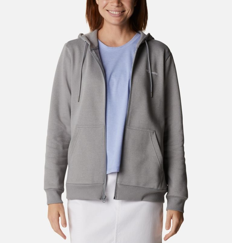 Columbia Logo Full Zip Hettegensere Dame Grå | 38042J