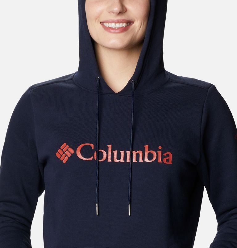 Columbia Logo Hettegensere Dame Marineblå | 84156T