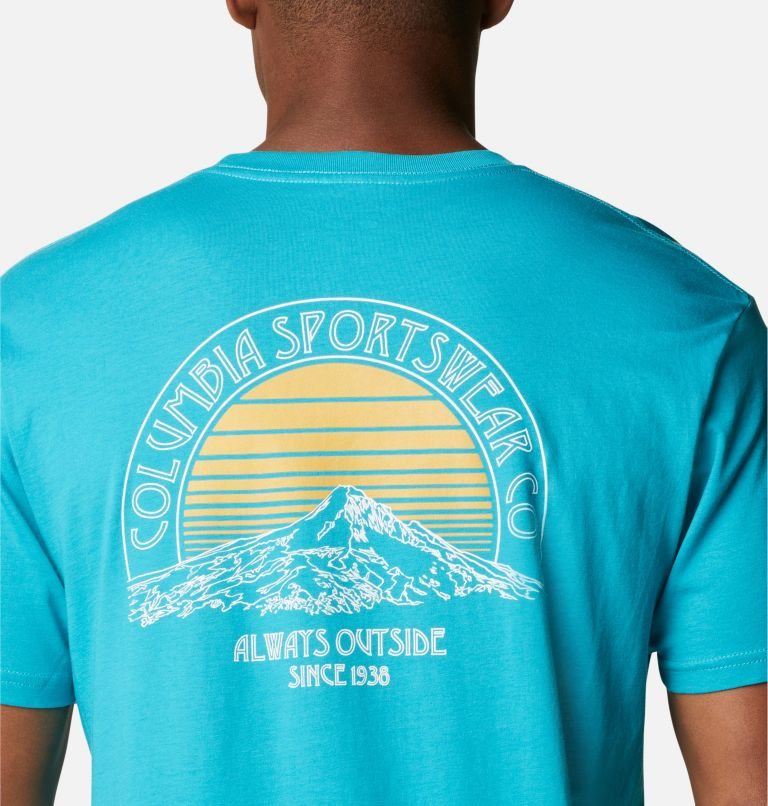 Columbia Mountain Graphic T-skjorte Herre Turkis | 89653N