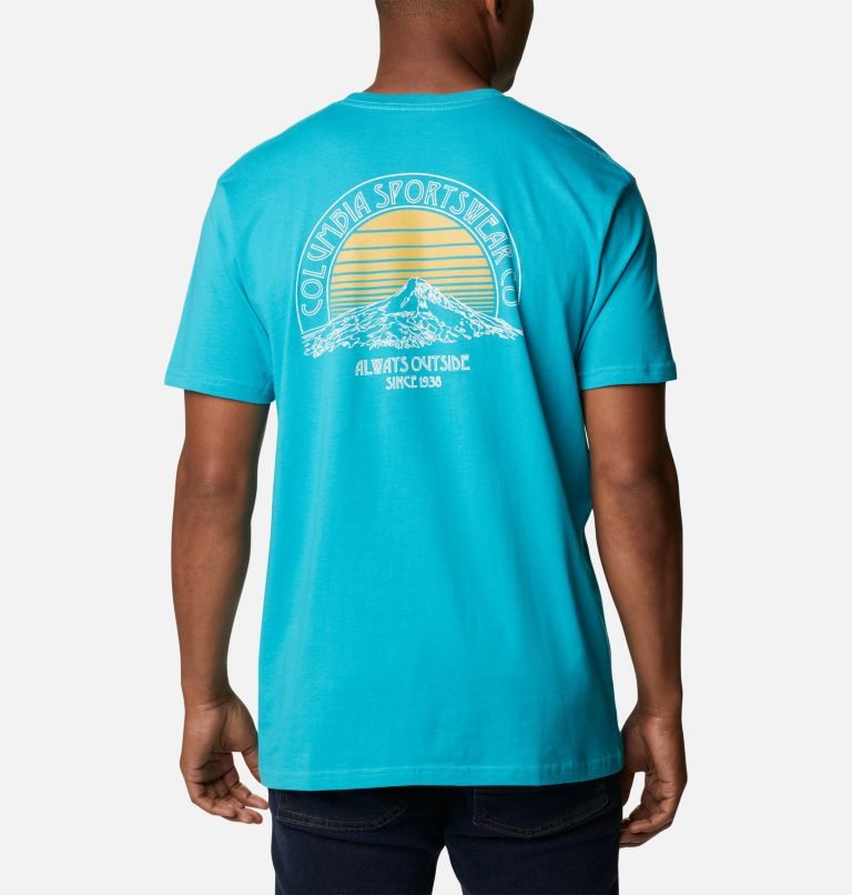 Columbia Mountain Graphic T-skjorte Herre Turkis | 89653N