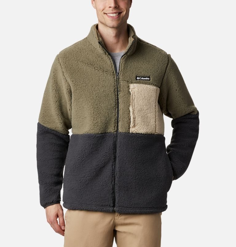 Columbia Mountainside Heavyweight Sherpa Fleecejakker Herre Olivengrønne Svarte | 60287I