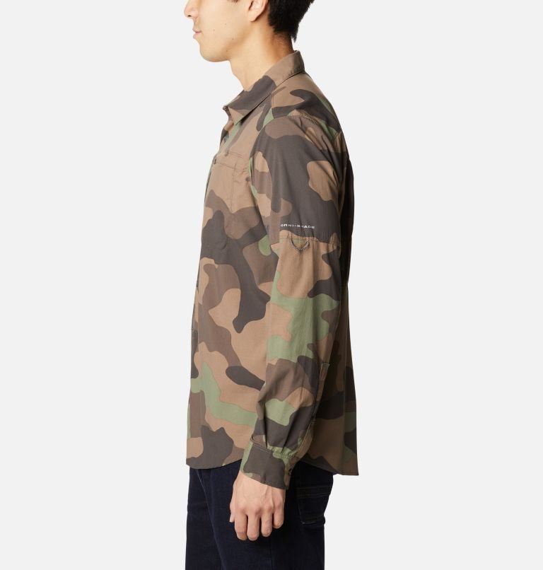 Columbia Newton Ridge Printed Long Sleeve Skjorte Herre Camouflage | 59281Y