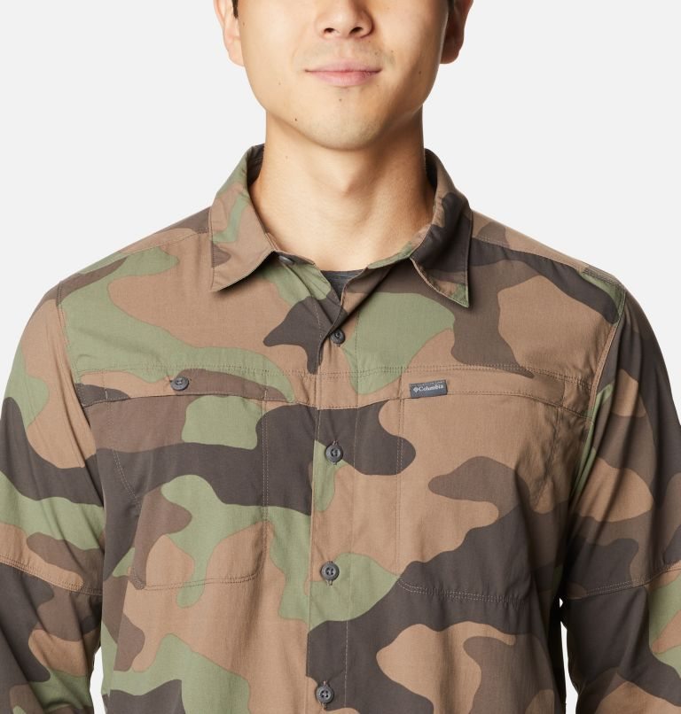 Columbia Newton Ridge Printed Long Sleeve Skjorte Herre Camouflage | 59281Y