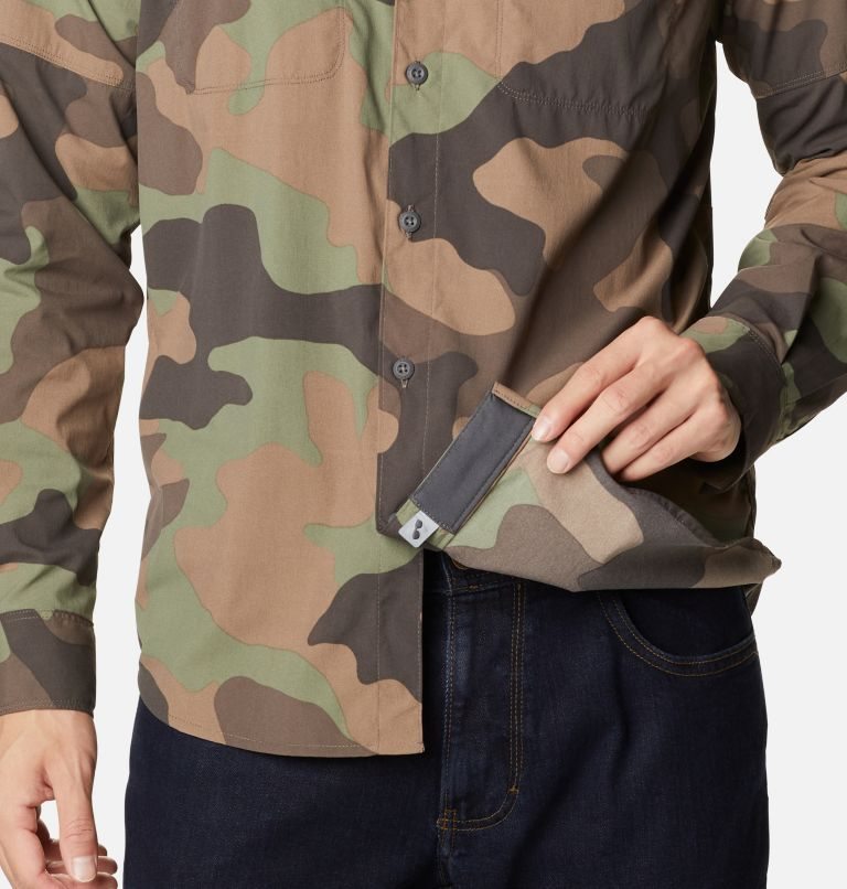 Columbia Newton Ridge Printed Long Sleeve Skjorte Herre Camouflage | 59281Y