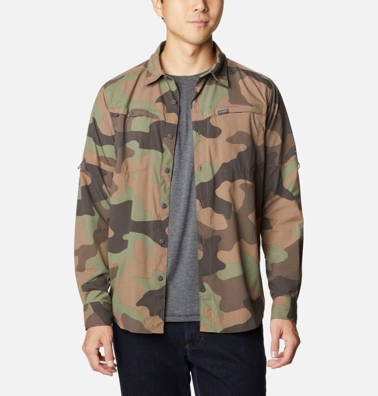 Columbia Newton Ridge Printed Long Sleeve Skjorte Herre Camouflage | 59281Y