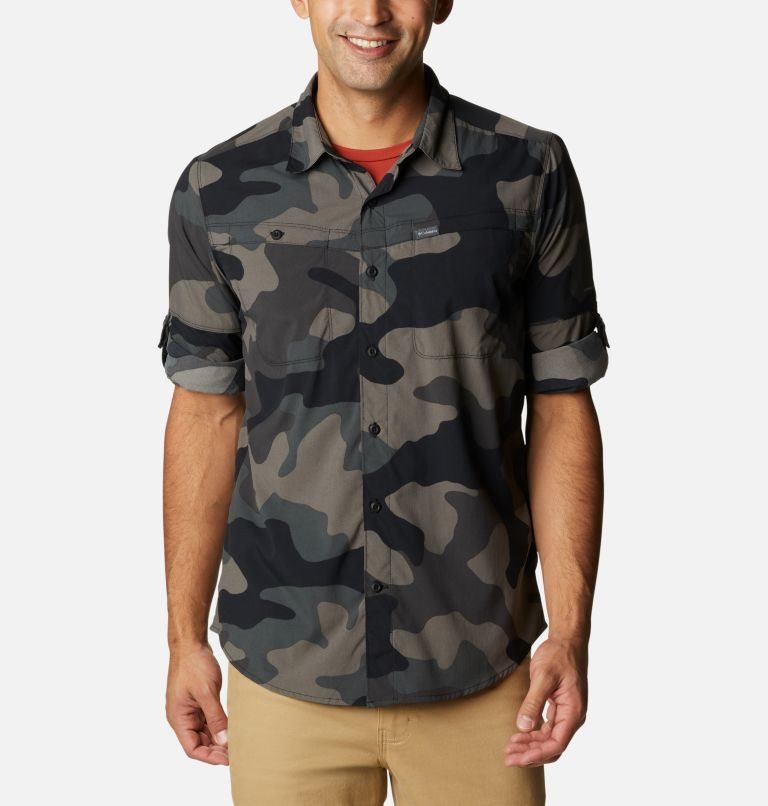 Columbia Newton Ridge Printed Long Sleeve Skjorte Herre Camouflage | 83401O