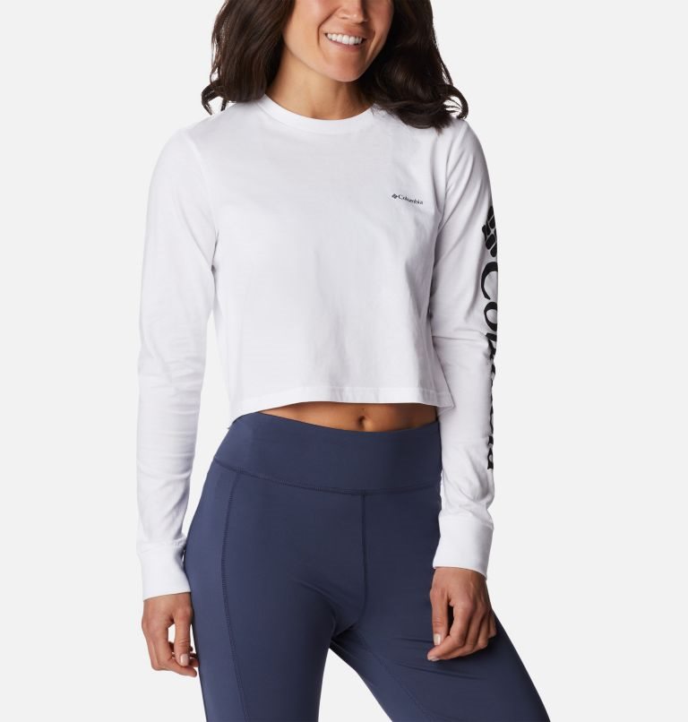 Columbia North Cascades Long Sleeve Cropped Gensere Dame Hvite | 40752W