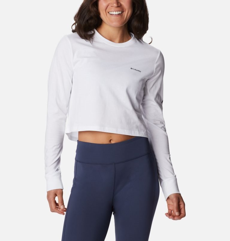 Columbia North Cascades Long Sleeve Cropped Gensere Dame Hvite | 40752W