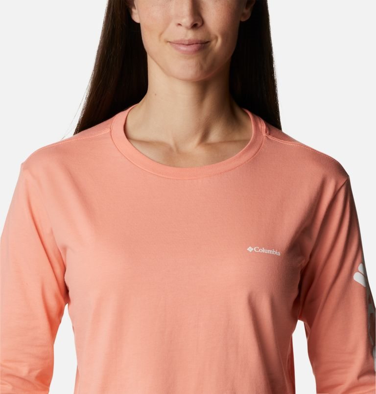 Columbia North Cascades Long Sleeve Cropped Gensere Dame Korall | 82017J