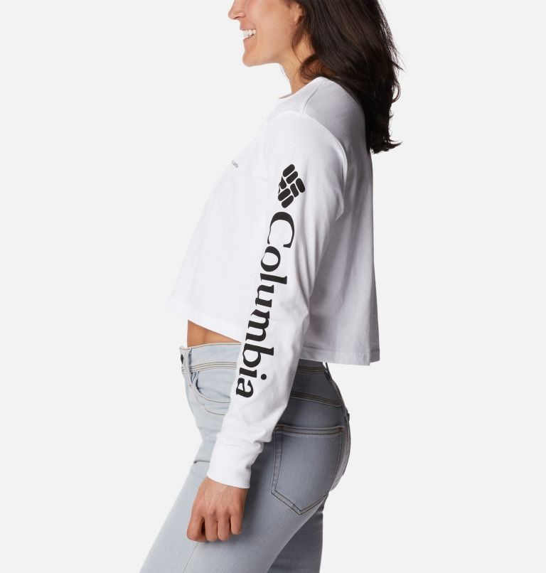 Columbia North Cascades Long Sleeve Cropped Gensere Dame Hvite | 87364F