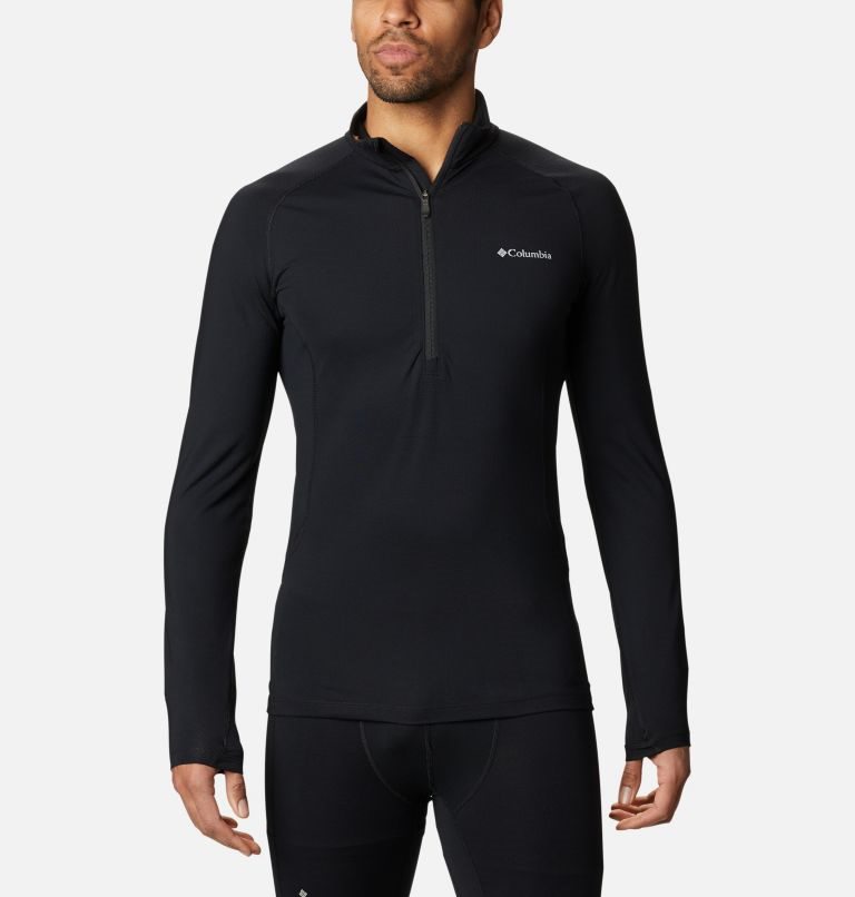 Columbia Omni-Heat 3D Knit Half Zip Baselayer Gensere Herre Svarte | 31607H