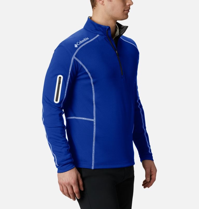 Columbia Omni-Wick Shotgun Quarter-Zip Gensere Herre Blå | 98426Q