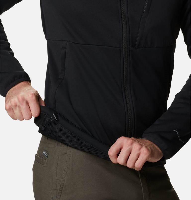 Columbia Out-Shield Dry Full Zip Hette Fleecejakker Herre Svarte | 76431T