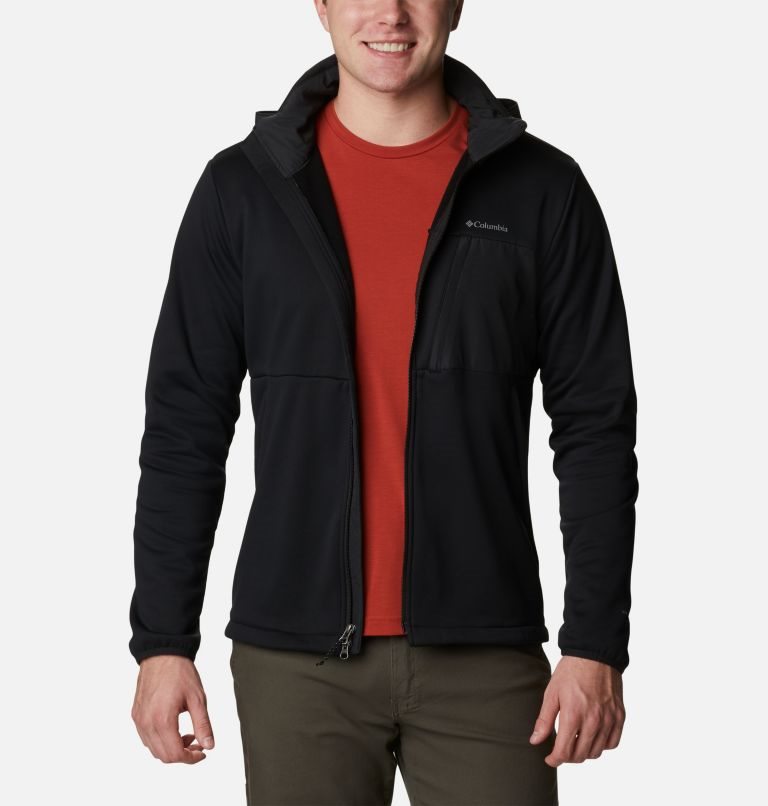 Columbia Out-Shield Dry Full Zip Hette Fleecejakker Herre Svarte | 76431T