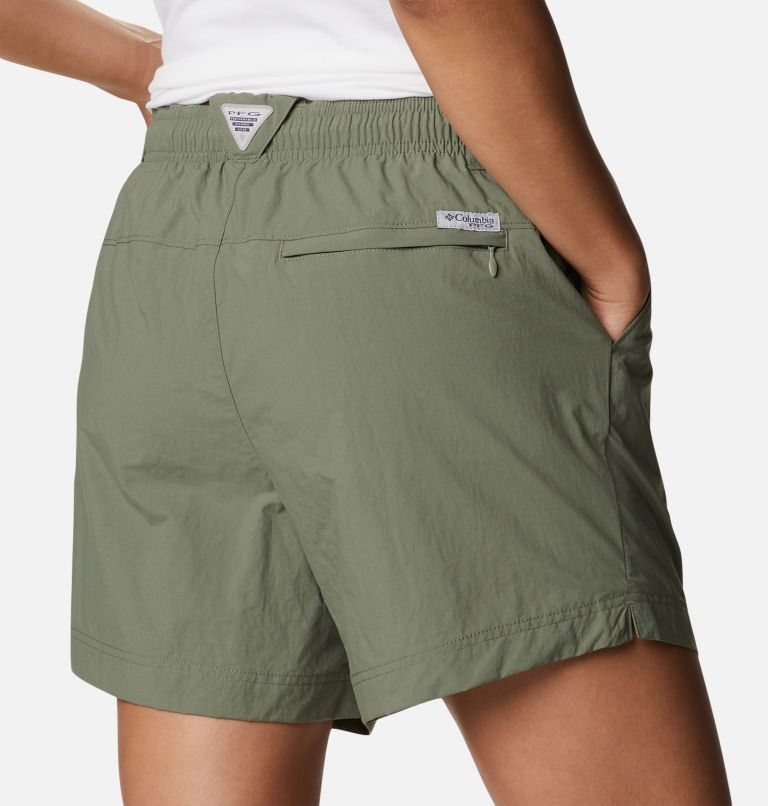 Columbia PFG Backcast Vann Shorts Dame Olivengrønne | 29630I