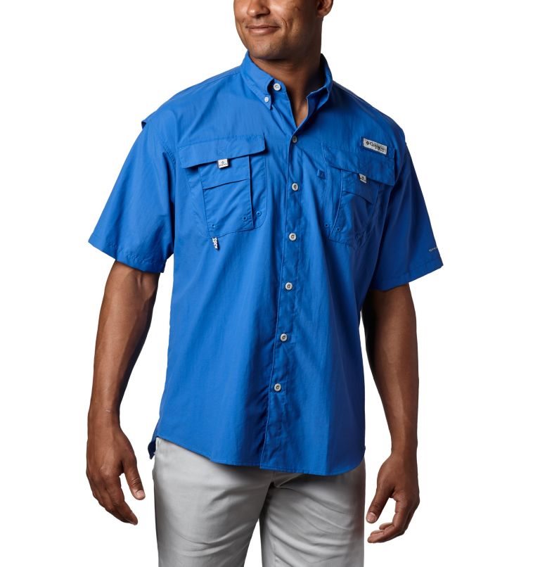 Columbia PFG Bahama II Kort Sleeve Skjorte Herre Blå | 01583F