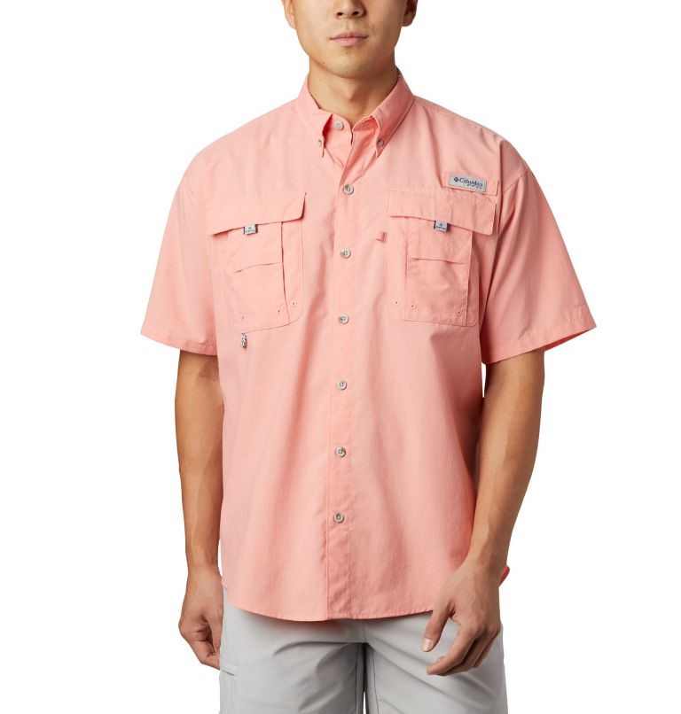 Columbia PFG Bahama II Kort Sleeve Skjorte Herre Rosa | 45379S