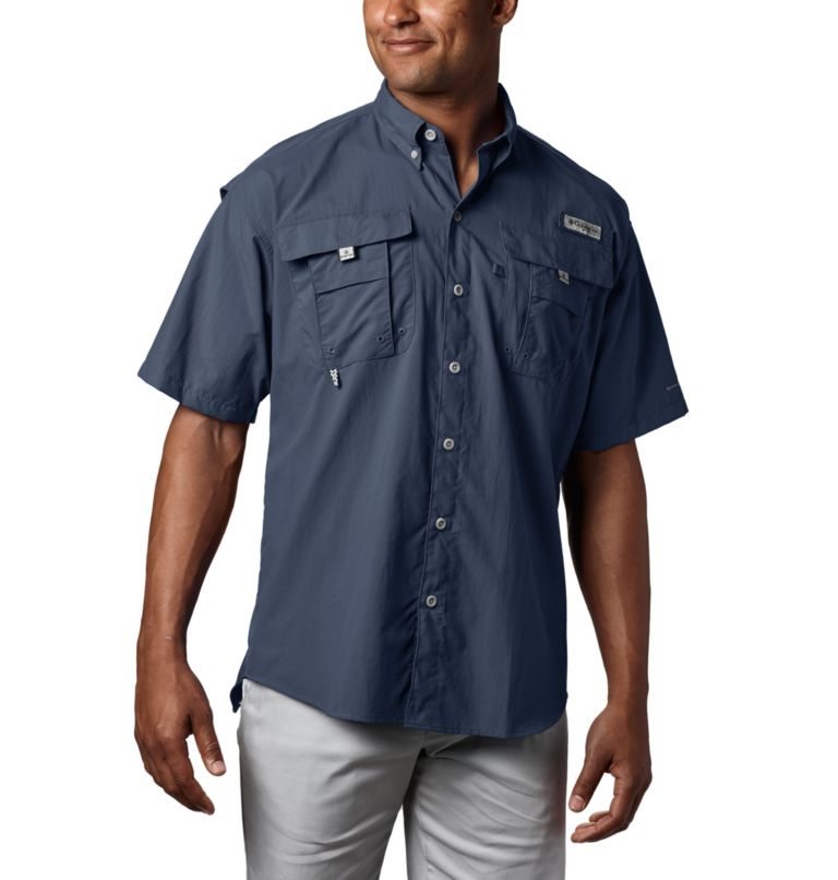 Columbia PFG Bahama II Kort Sleeve Skjorte Herre Marineblå | 76530C