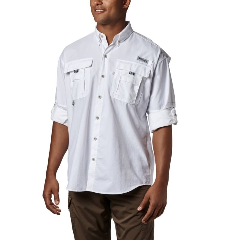 Columbia PFG Bahama II Long Sleeve Skjorte Herre Hvite | 43095Q