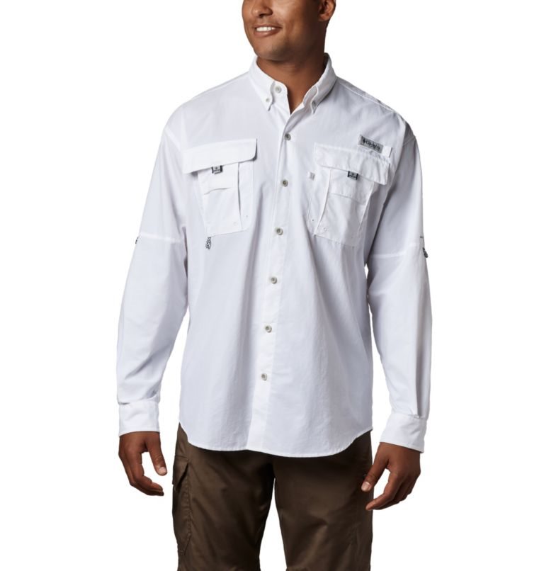 Columbia PFG Bahama II Long Sleeve Skjorte Herre Hvite | 43095Q