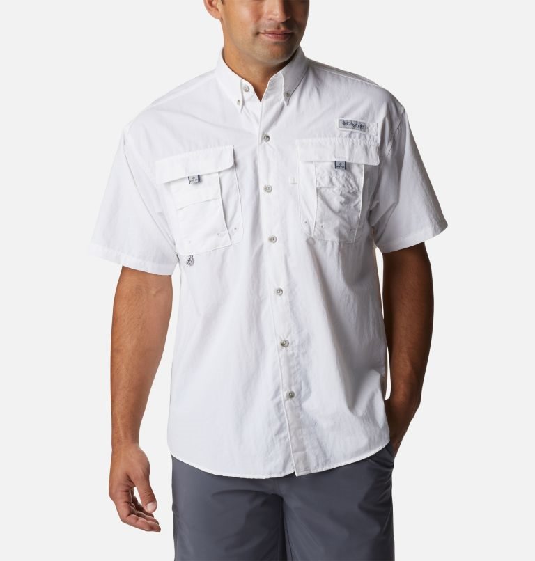 Columbia PFG Bahama Icon Kort Sleeve Skjorte Herre Hvite | 29710U