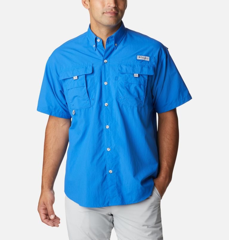 Columbia PFG Bahama Icon Kort Sleeve Skjorte Herre Blå | 79430V