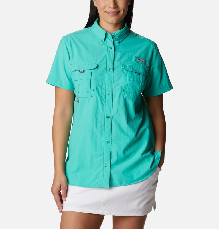 Columbia PFG Bahama Kort Sleeve Skjorte Dame Turkis | 50379M