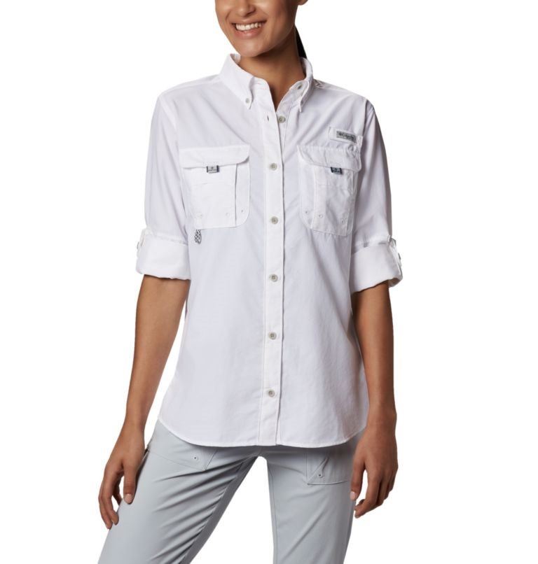 Columbia PFG Bahama Long Sleeve Skjorte Dame Hvite | 16523D