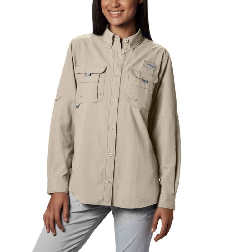 Columbia PFG Bahama Long Sleeve Skjorte Dame Lyse Grå | 54389E