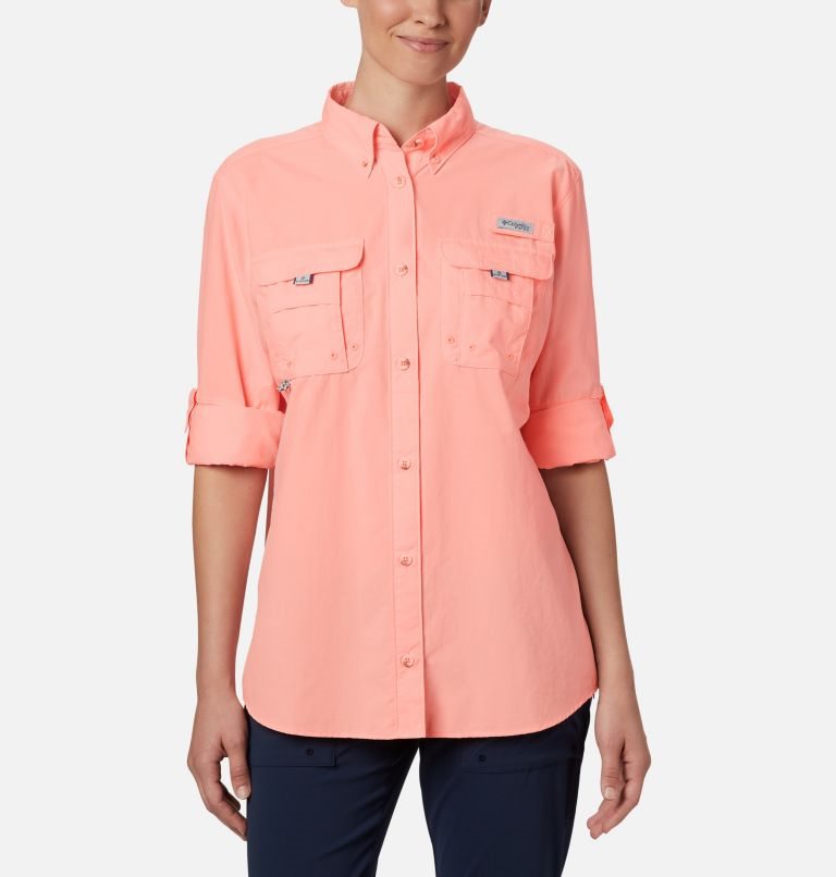 Columbia PFG Bahama Long Sleeve Skjorte Dame Rosa | 61953O