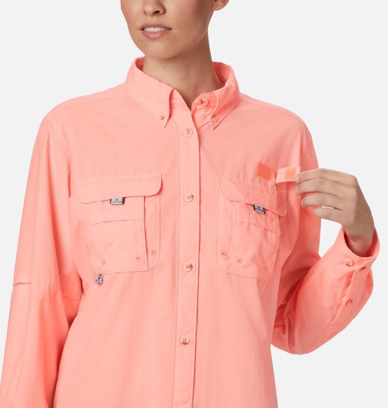 Columbia PFG Bahama Long Sleeve Skjorte Dame Rosa | 61953O