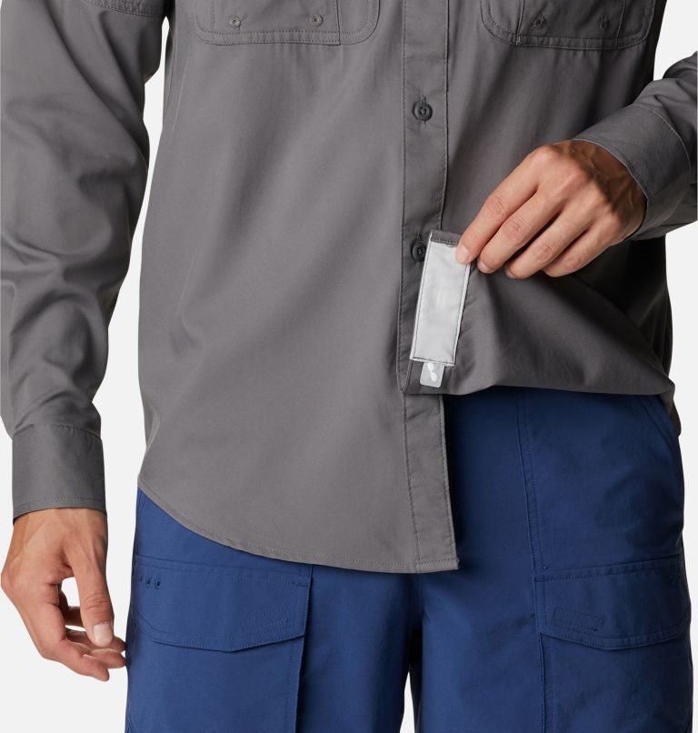 Columbia PFG Drift Guide Woven Long Sleeve Skjorte Herre Mørke Grå | 14952S