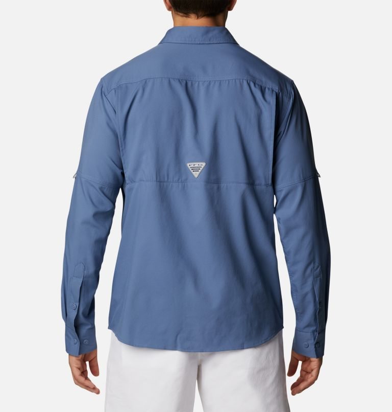 Columbia PFG Drift Guide Woven Long Sleeve Skjorte Herre Blå | 43291F