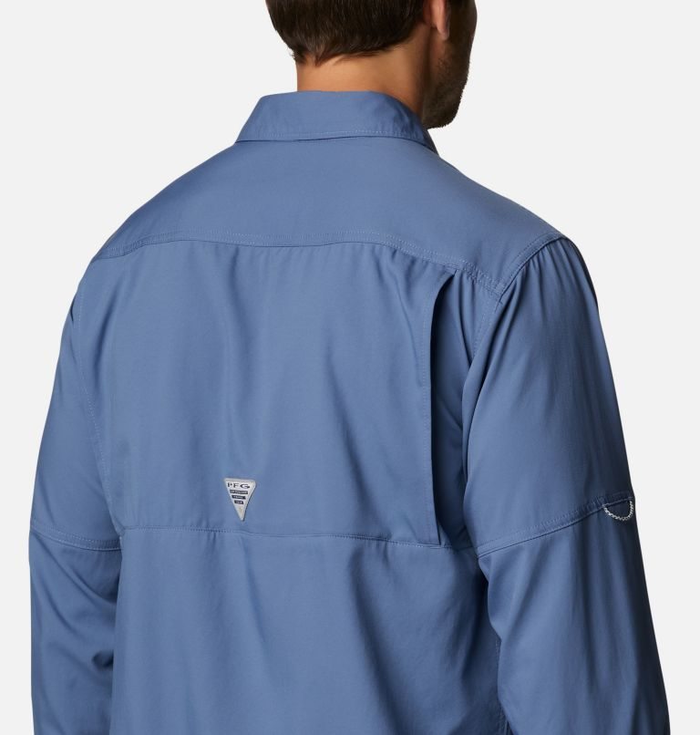 Columbia PFG Drift Guide Woven Long Sleeve Skjorte Herre Blå | 43291F