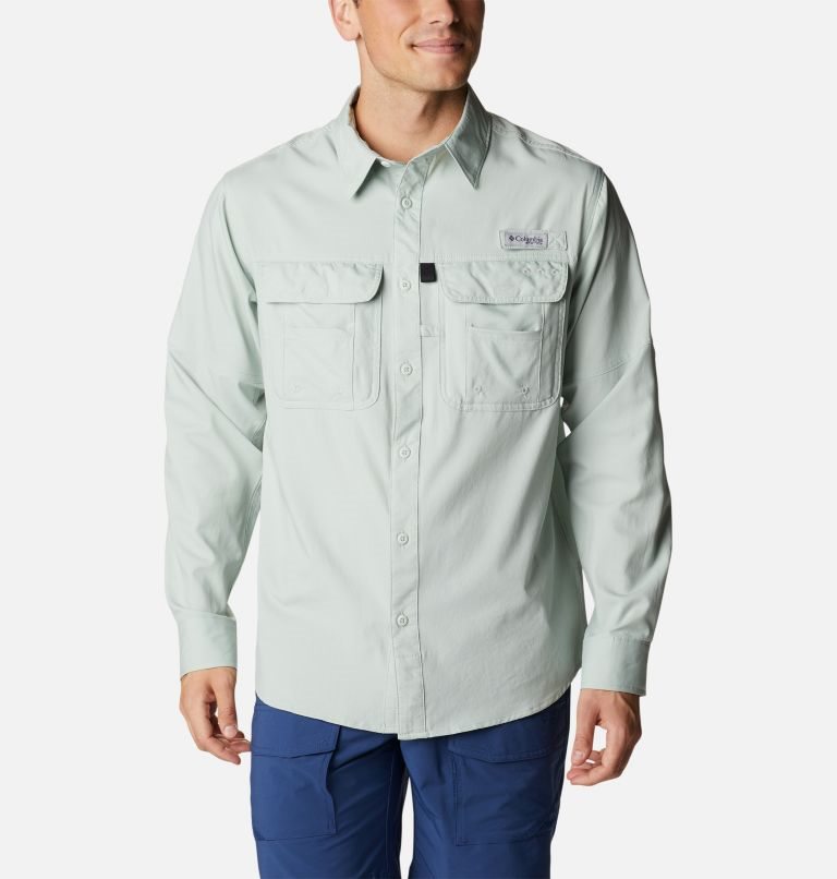 Columbia PFG Drift Guide Woven Long Sleeve Skjorte Herre Mint | 87259I