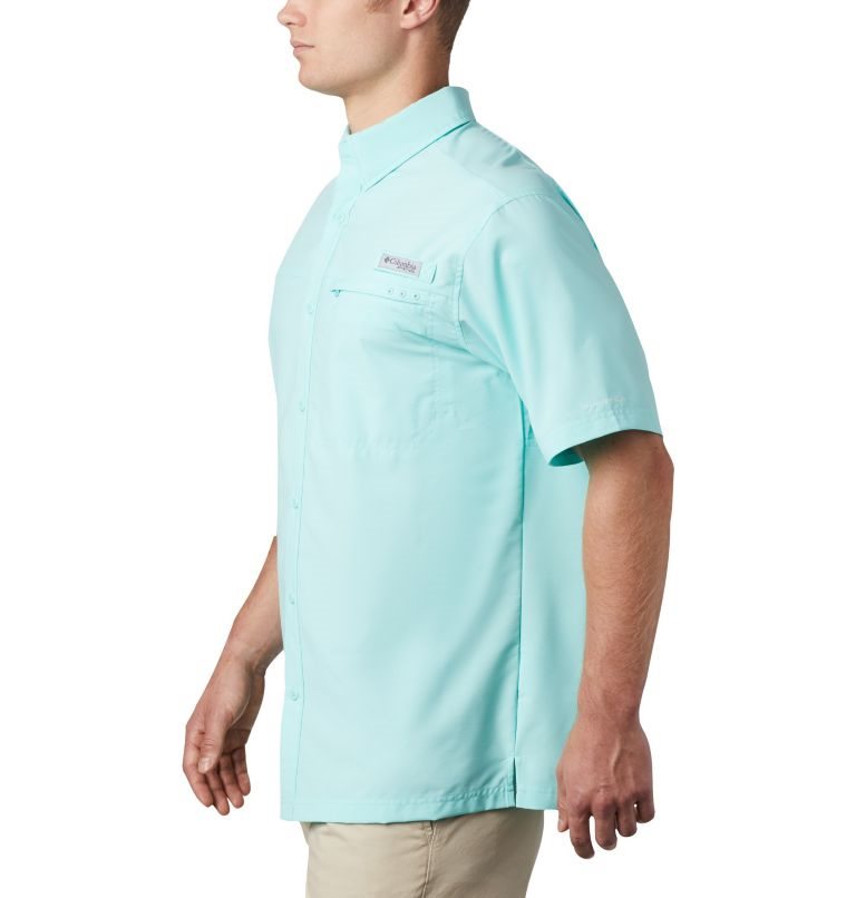 Columbia PFG Grander Marlin Kort Sleeve Skjorte Herre Turkis | 21376N