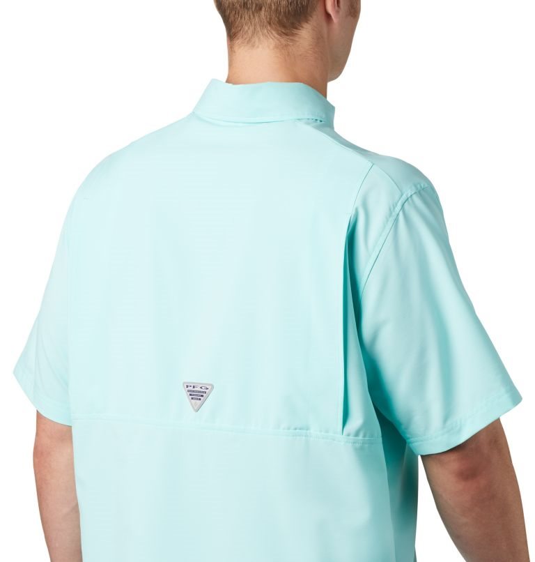 Columbia PFG Grander Marlin Kort Sleeve Skjorte Herre Turkis | 21376N